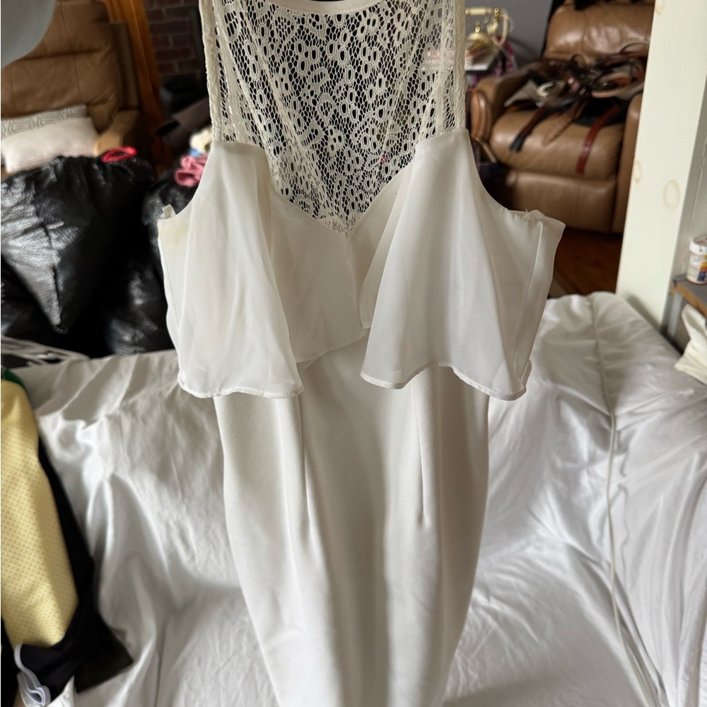 Bottega Veneta White High Low Dress